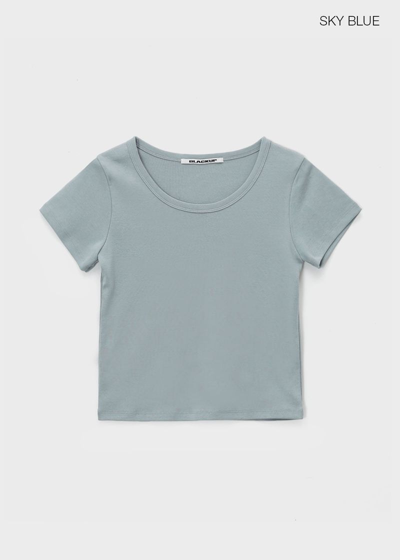 [B-BASIC] Standard U-Neck Short Sleeve T-Shirt (3SIZE)