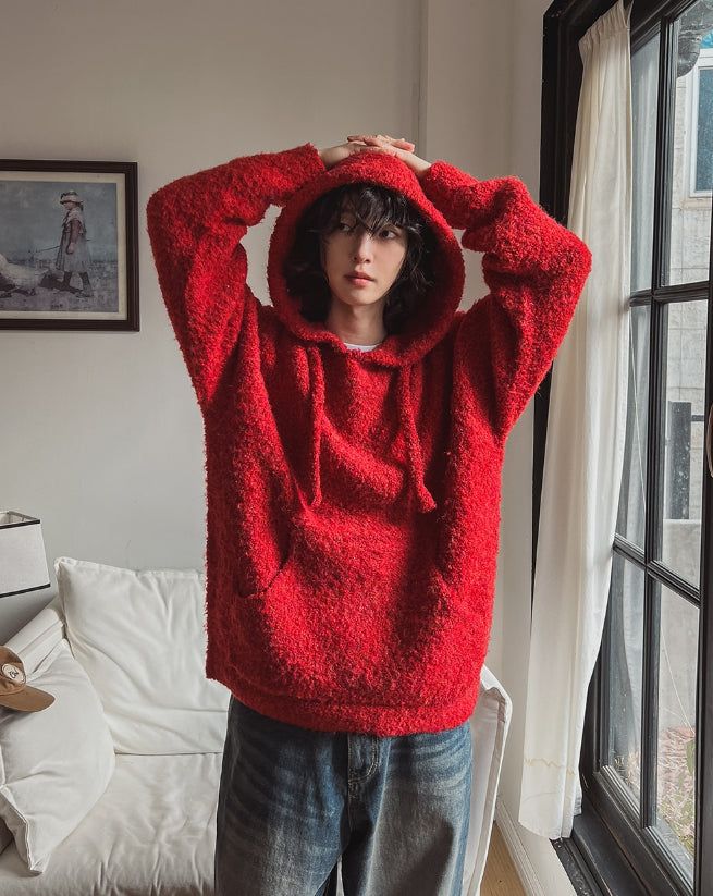 Raise Boucle Knit Hood