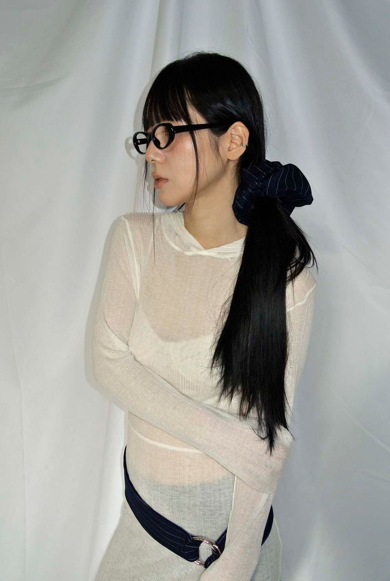 STRIPE SCRUNCH / NAVY