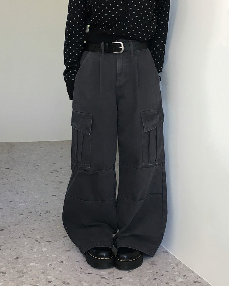[ORIGINAL] Kinder Pigment Cargo Wide Pants
