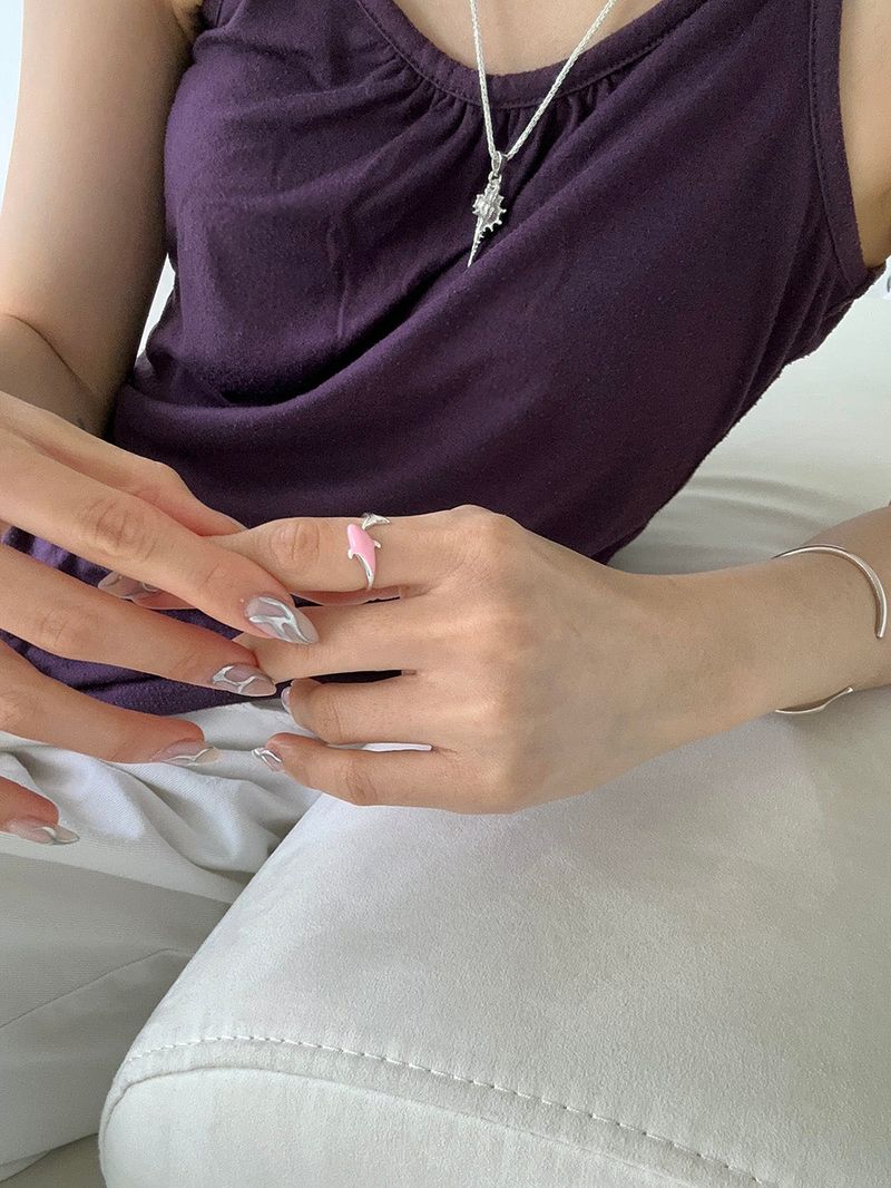 [925silver] Dolphin ring (2color)