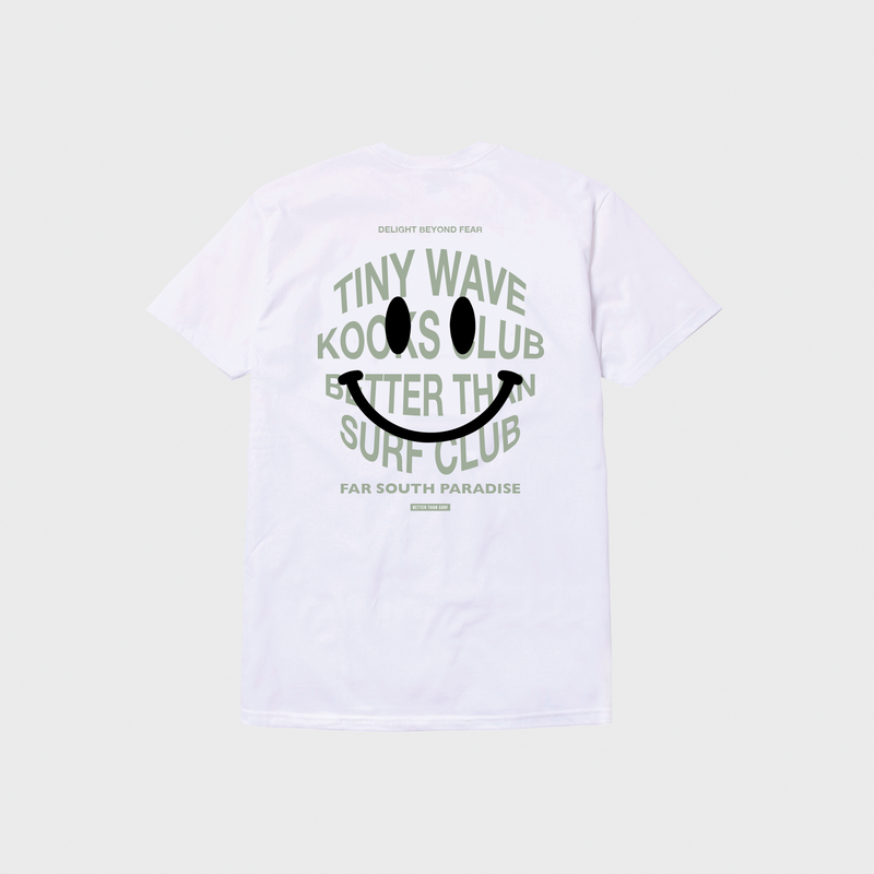 BETTER THAN SURF（べターザンサーフ）の「SMILE KOOKS CLUB TEE - OLIVE GREY（Tops）」