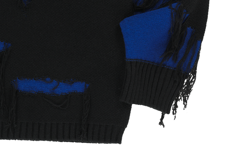 ROUGH DAMAGE KNIT