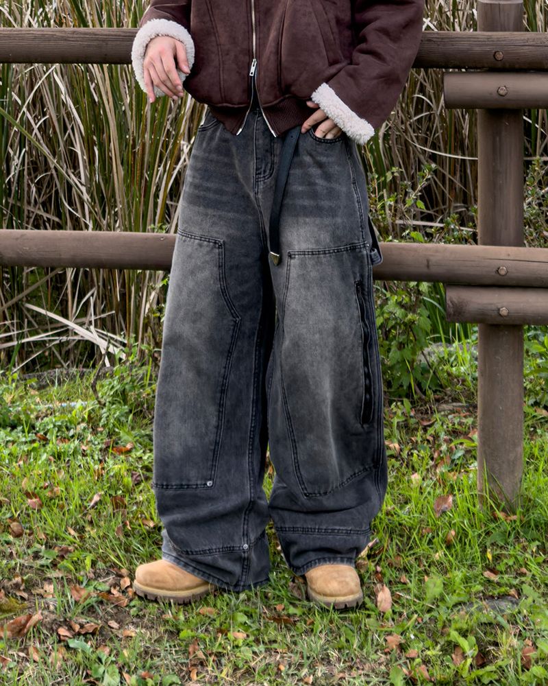 Herry Washing Zipper Carpenter Denim