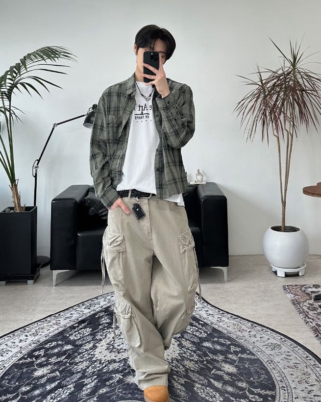 Kaan Cutting Check Shirt