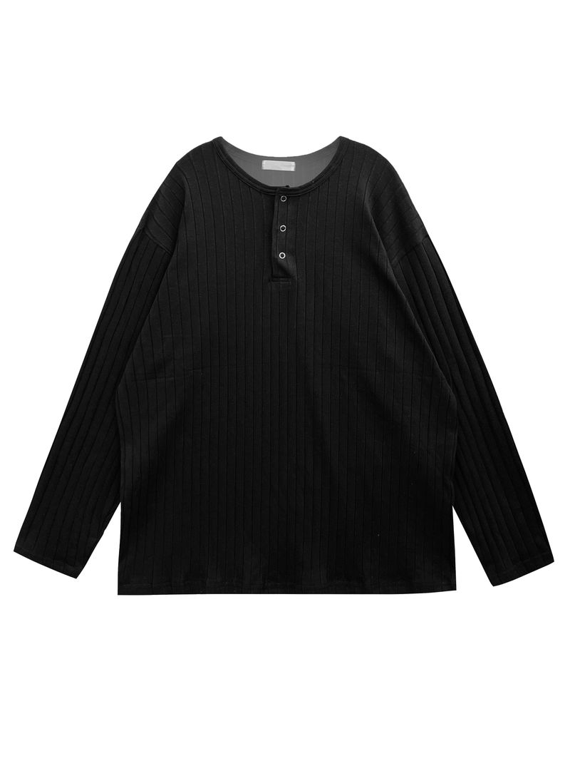 simple line henry neck long-sleeve 3C