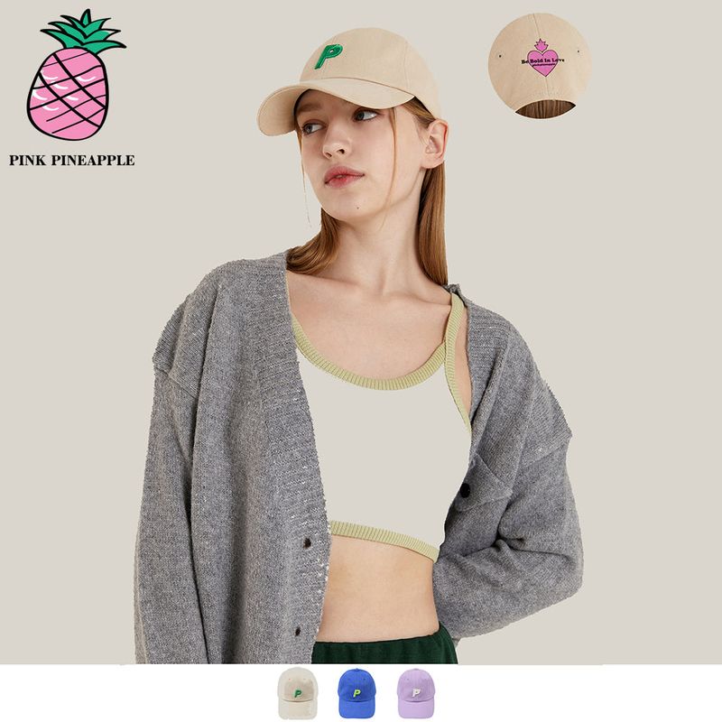 PINK PINEAPPLE（ピンクパイナップル）の「BOLD LOGO BASEBALL CAP（Hats）」