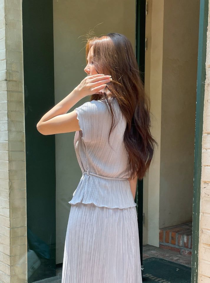 Weave Pleats Cardigan