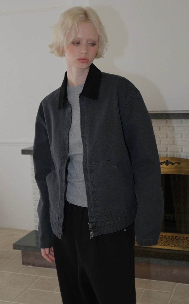 C WASHED WORK JACKET_NAVY
