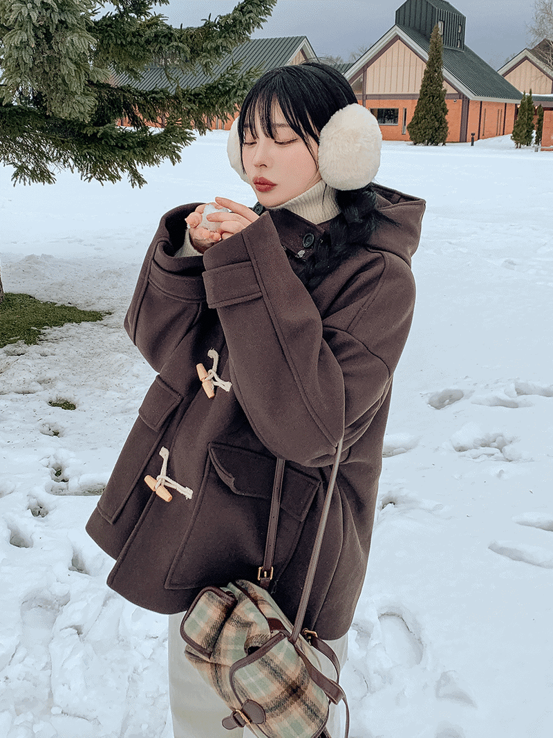 ULAN（ユレン）の「レディフードダッフルコート（ジャケット/アウター）」
