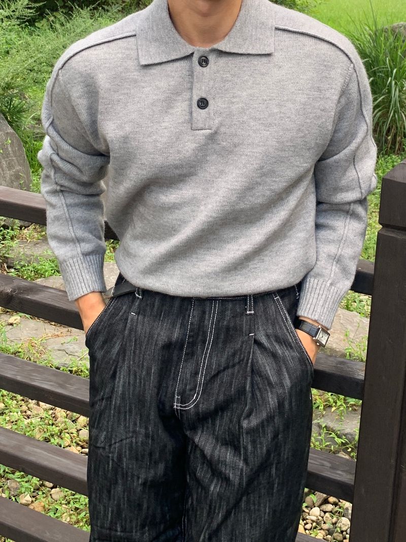 Mensfloor（メンズフロア）の「Farrell collar knit（Tops）」