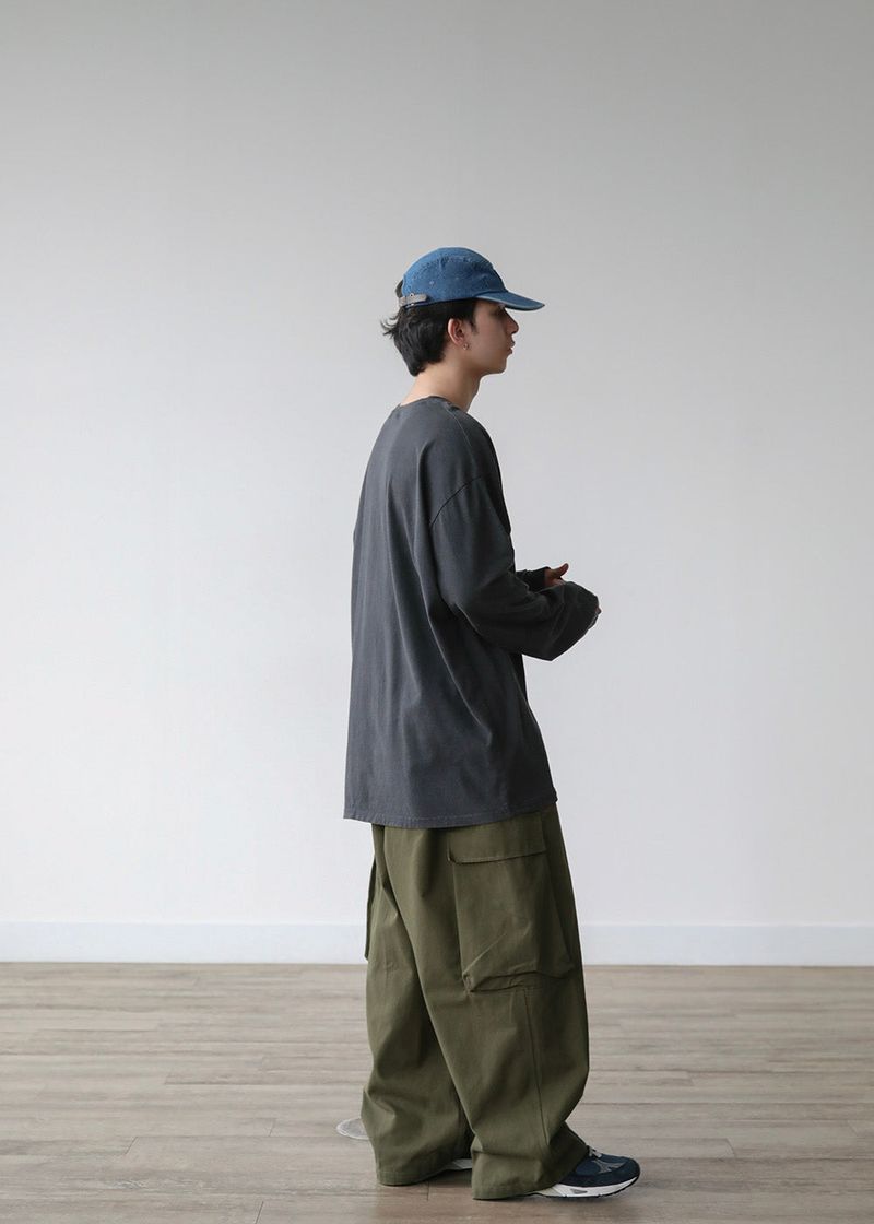 NA 3D CARGO COTTON PANTS