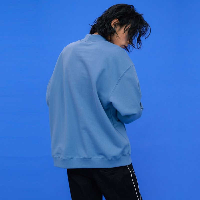 Square point Sweatshirts [Dusty-blue]