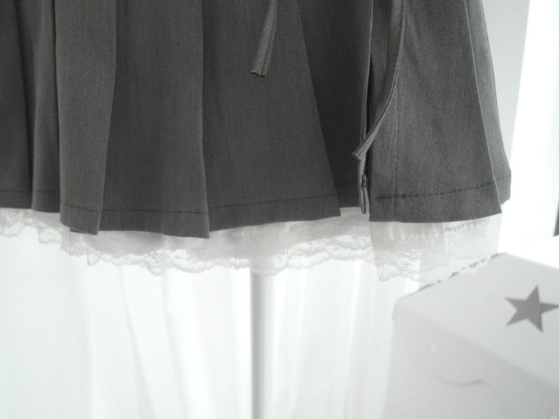 frill lace mini skirt 2color
