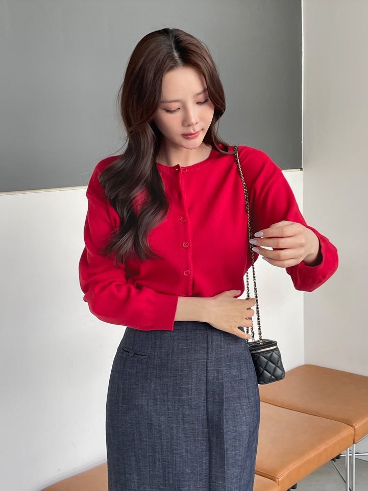 iam mari（アイアム マリ）の「Kobel Round Basic Knit Cardigan（Tops）」