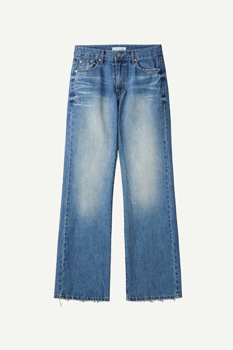 Low Hem Vintage Flare Denim Pants