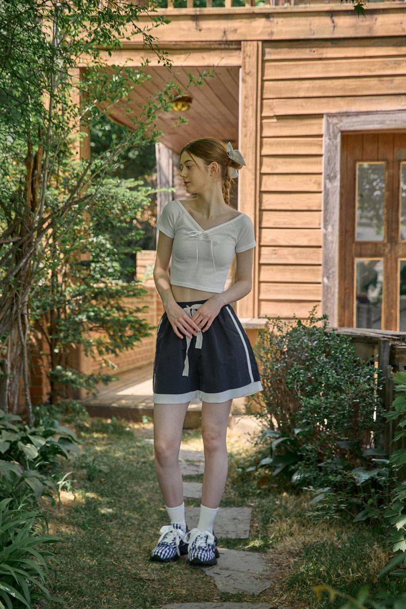 LAYERED RUSTLE HALF PANTS (3 COLORS)