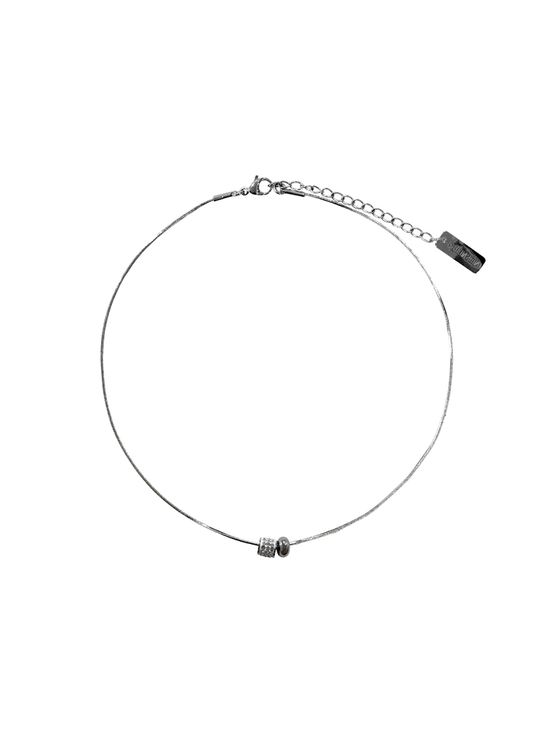 Snake chain] double ring necklace