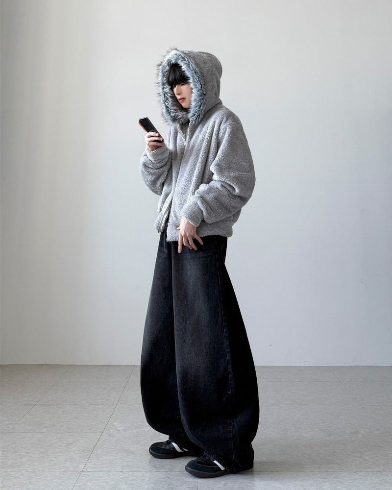 Bless Fur Hood Zip-up