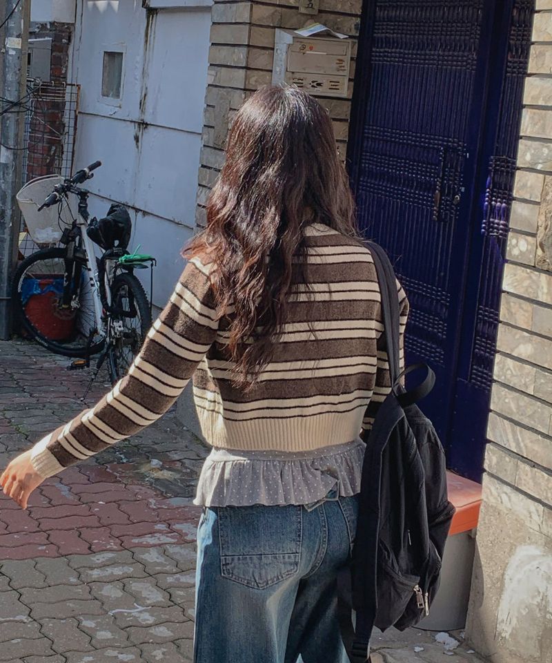 Mode Stripe Cardigan