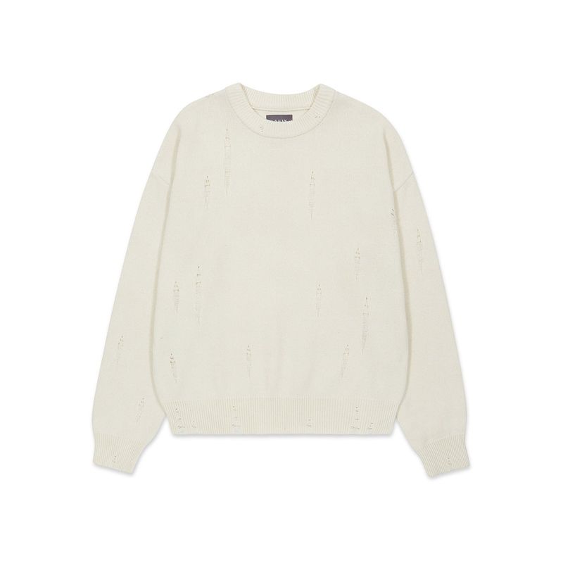 ULKIN（オルキン）の「[24SS LSD COLLECTION]  Damaged Round Knit_Oatmeal（Tops）」
