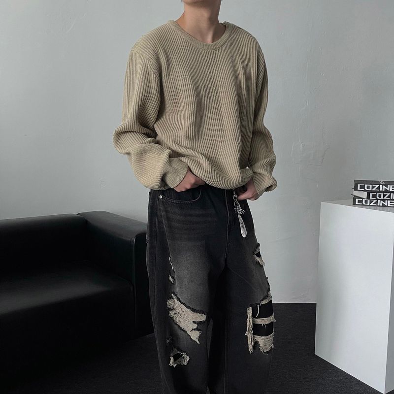 OA Mode Shoulder Round Knitwear (4 colors)