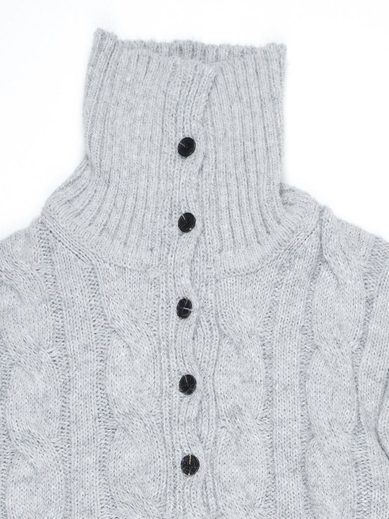  HIGHNECK BUTTON KNIT