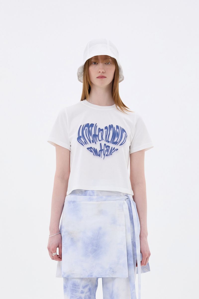 ARIKIM（アリキム）の「HEART LOGO CROP T-SHIRT / WHITE（Tops）」