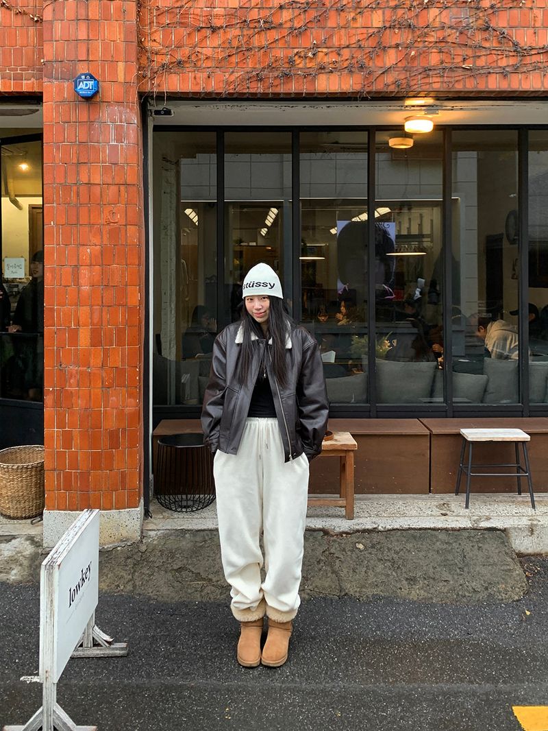 [MADE] Bear fleece-to-way wide pants