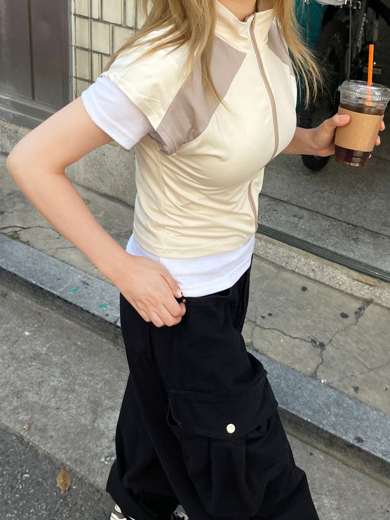 Cooling High-Neck Cap Sleeve Vest