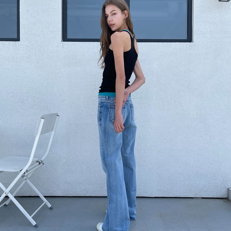 Slim Ribbed Tank Top_Black