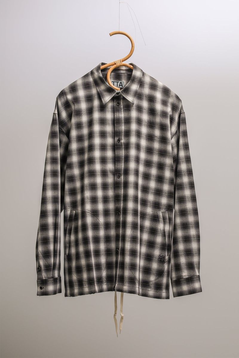OMBRE POCKET SHIRKET(SHIRTS JACKET)-MARS BLACK
