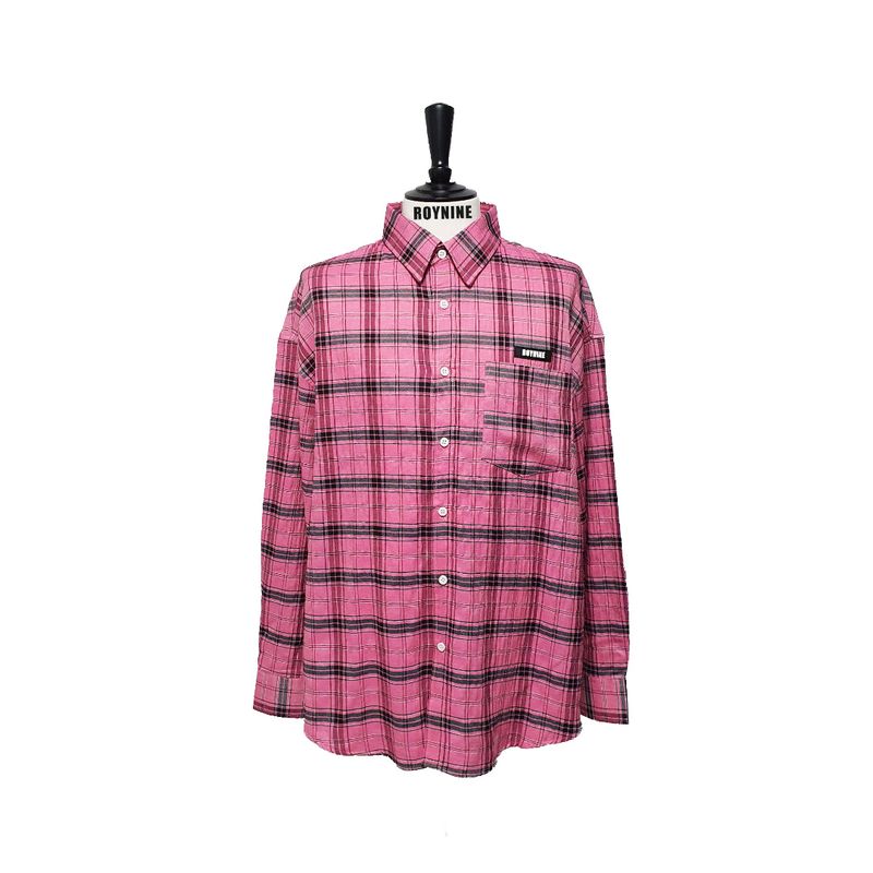 ROYNINE（ロイナイン）の「Pink Ckeck Shirt（Tops）」