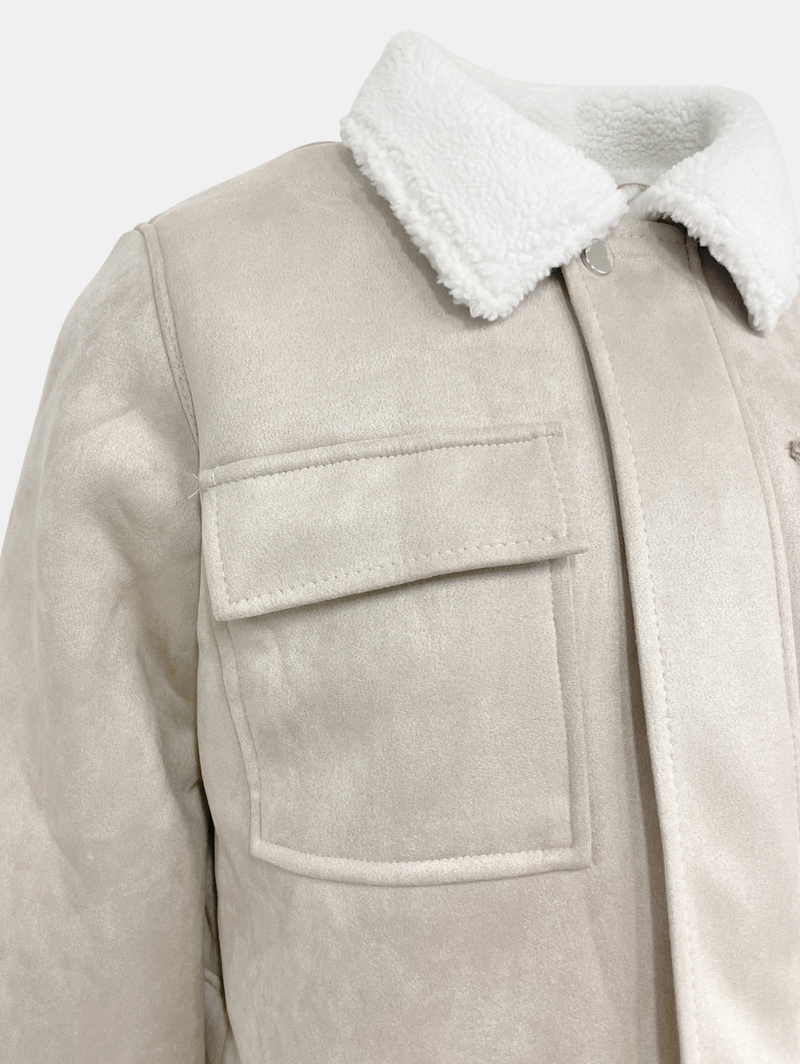 Winter Suede Fur Collar Jacket