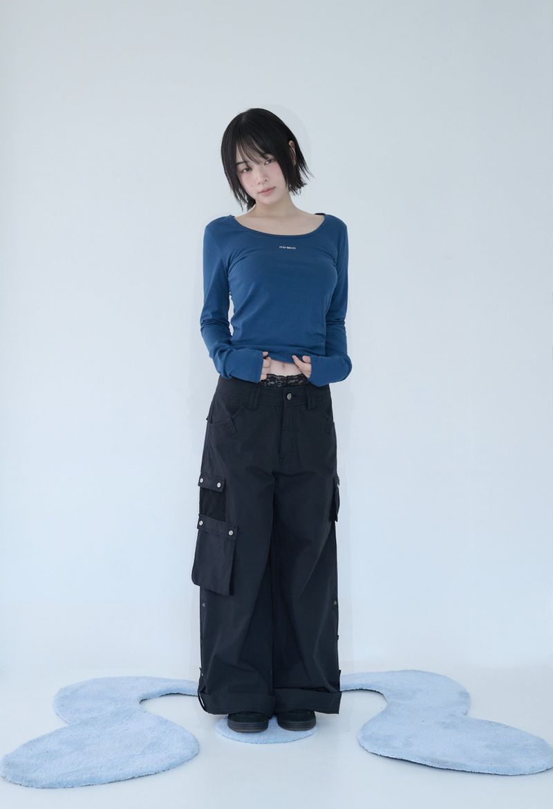 3-WAY MESH POCKET CARGO PT VINTAGE BLACK