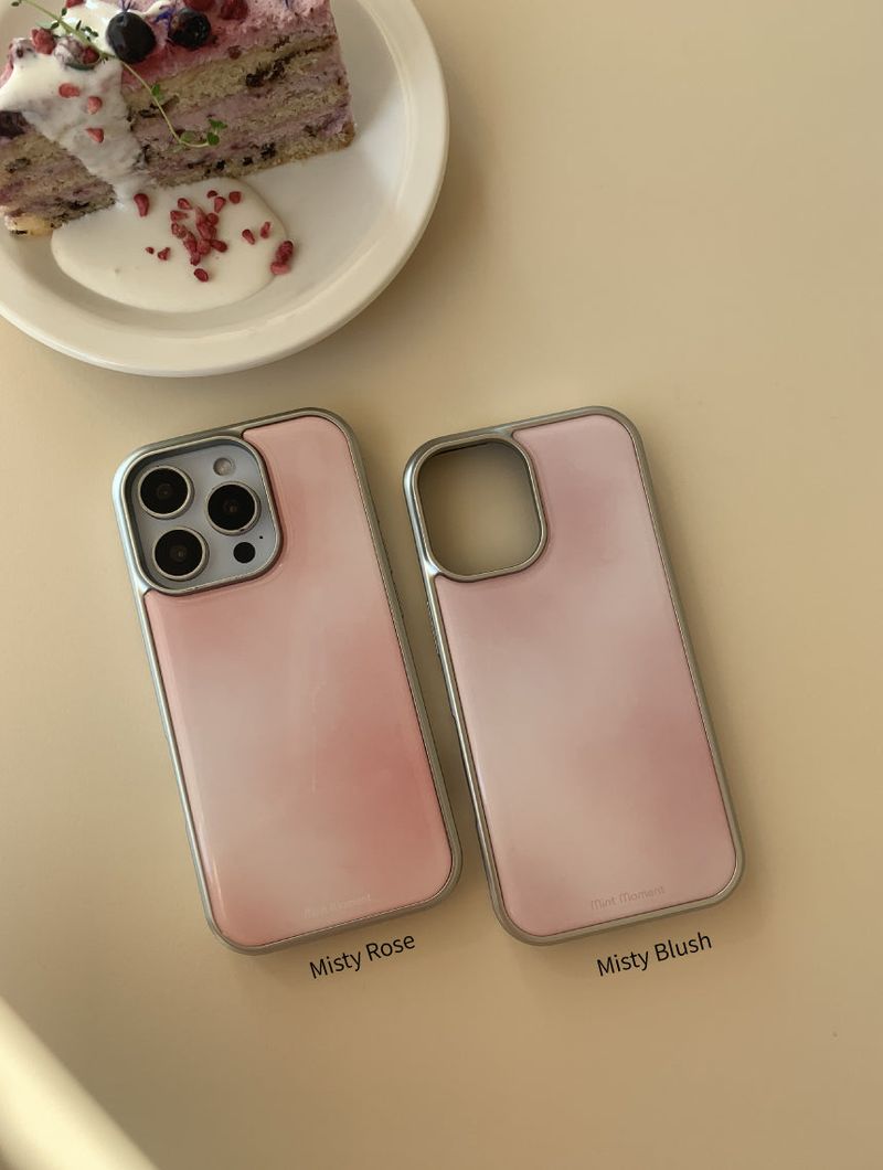 [MADE]ミスティブラッシュ シルバーエポキシ バンパーiPhoneケース