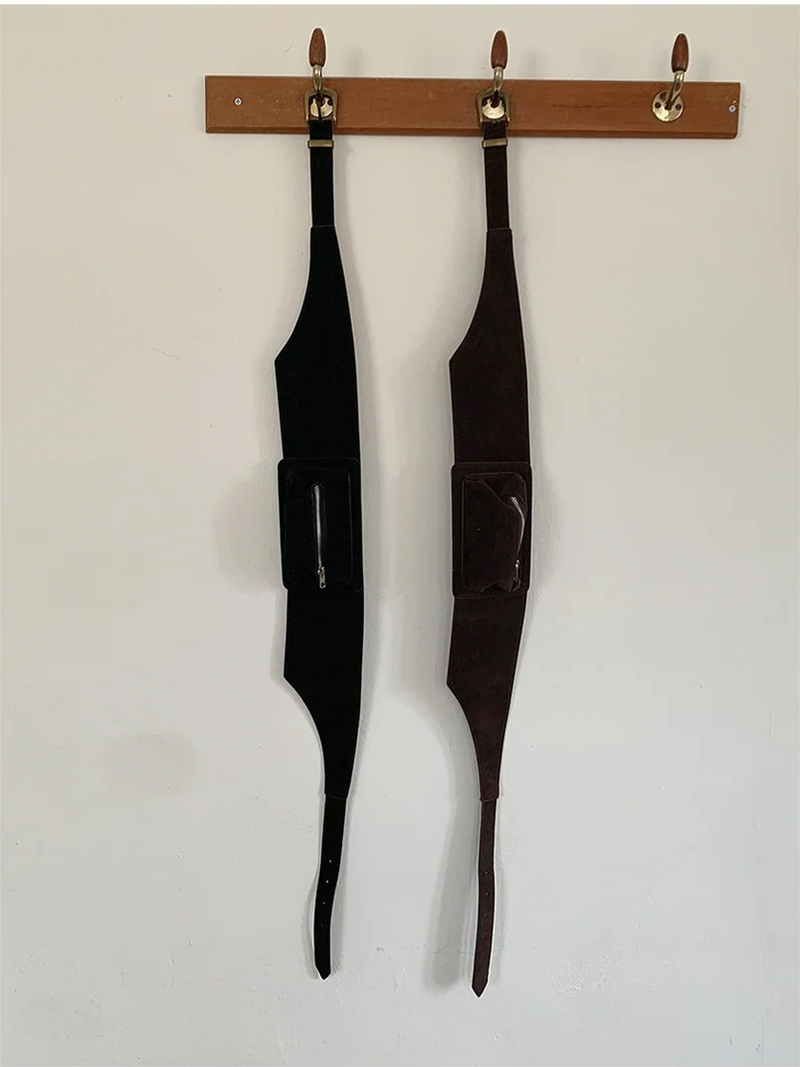 SUEDE POCKET BELT BAG (2C)