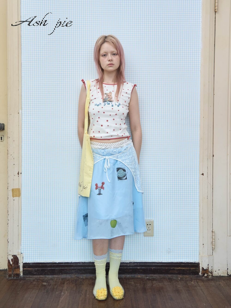Ash pie（アッシュパイ）の「26SS プリント ベスト ウィズ バウンド エッジズ（トップス）」
