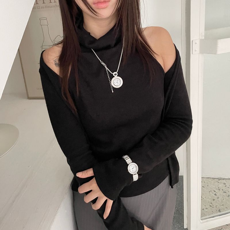 Muted White Time Necklace