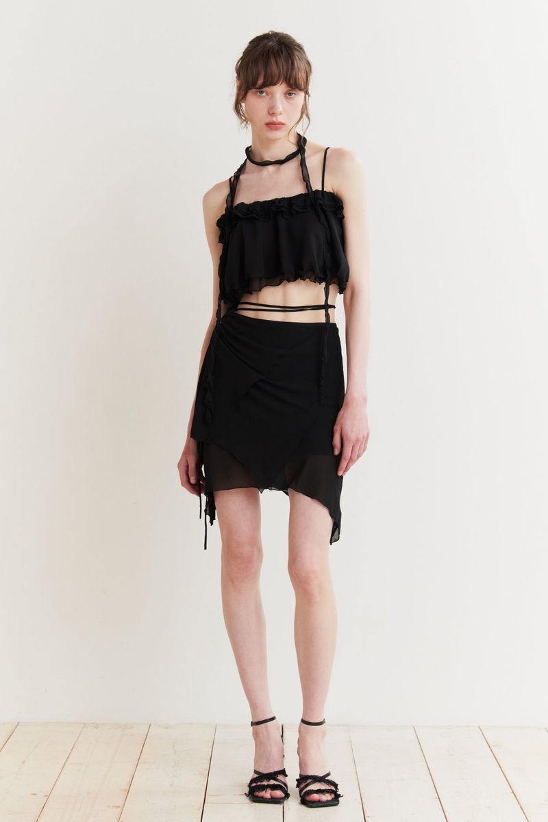 LILY SCARF TOP black
