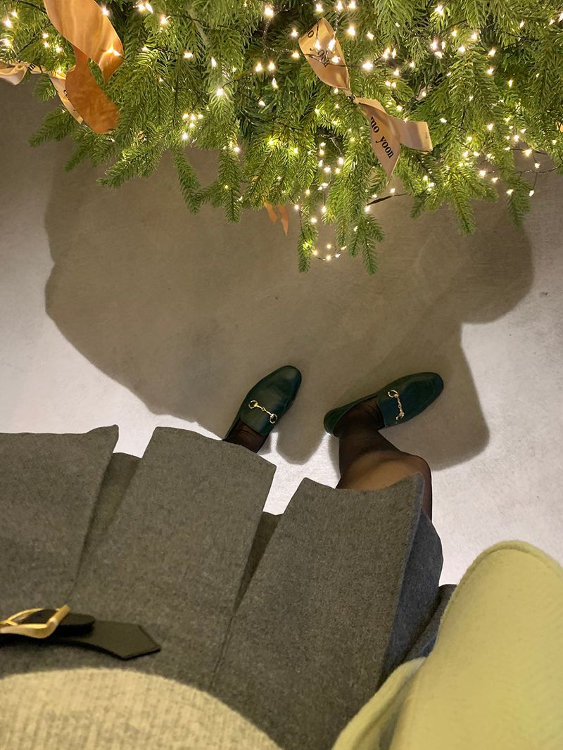 [MADE] Fulls cashmere unbalanced off-shoulder knitwear