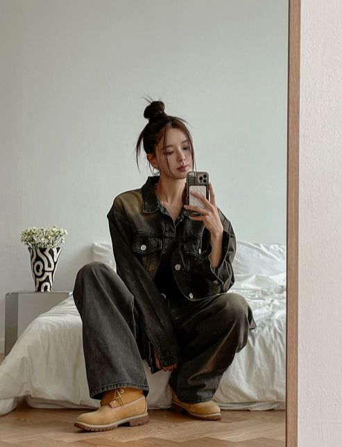 Betty Tin Beige Denim Tracker Jacket