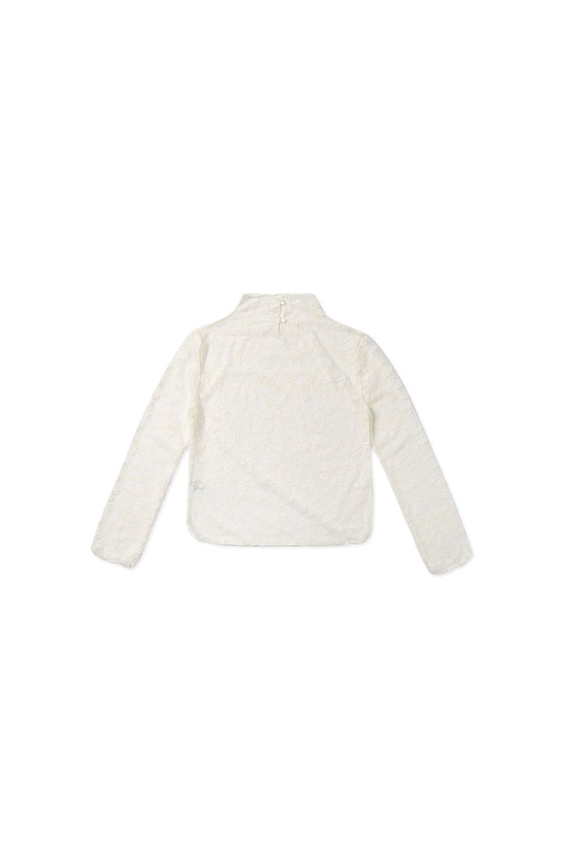Layered lace blouse_ivory