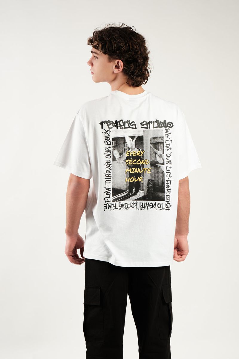 BIRD MAN GRAPHIC T-SHIRT [WHITE]