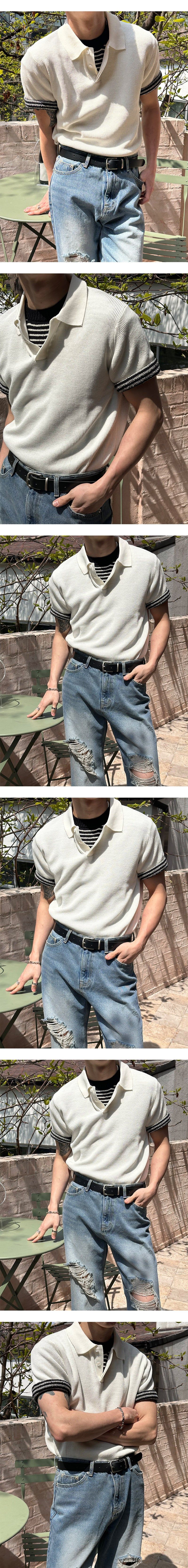 [S/S] Hidden linen kara half knit(4color)