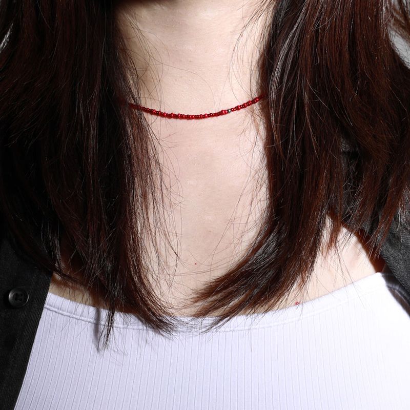 BALL POINT RED NECKLACE