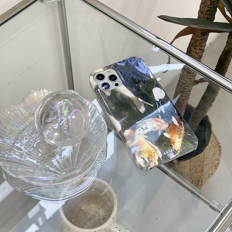 [purple sunlight koi goldfish hard case]
