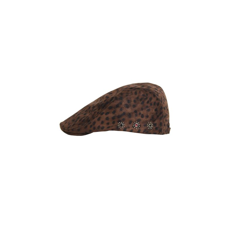 KOOKEESEE(クキシ)の「Eco Suede Stud Hunting Cap (Leopard) (Hats)」