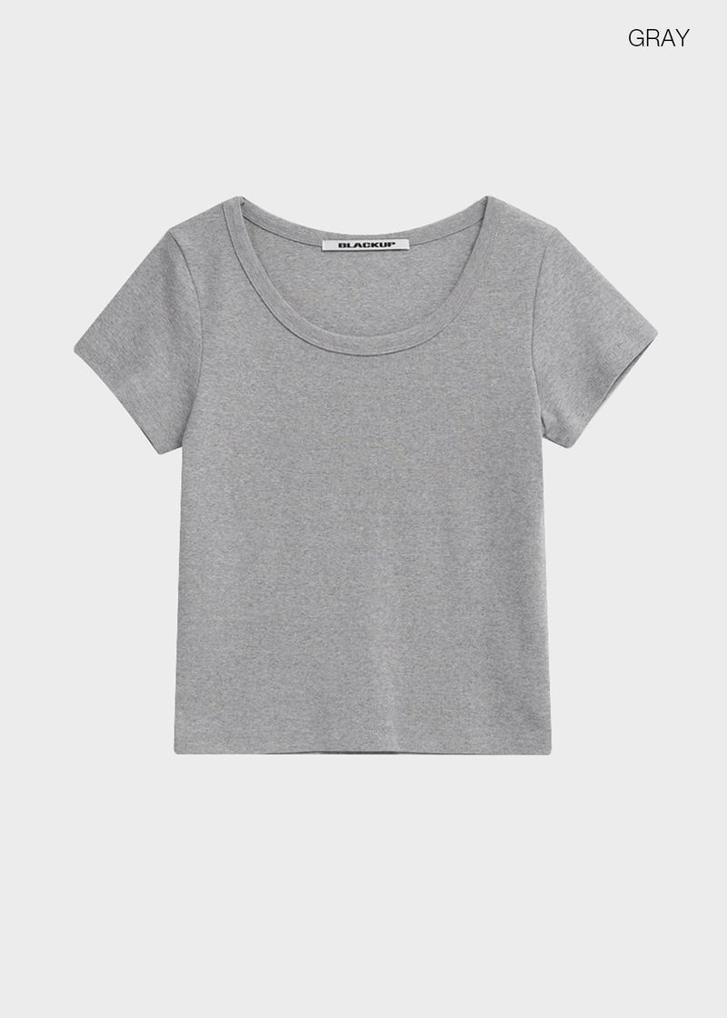 [B-BASIC] Standard U-Neck Short Sleeve T-Shirt (3SIZE)