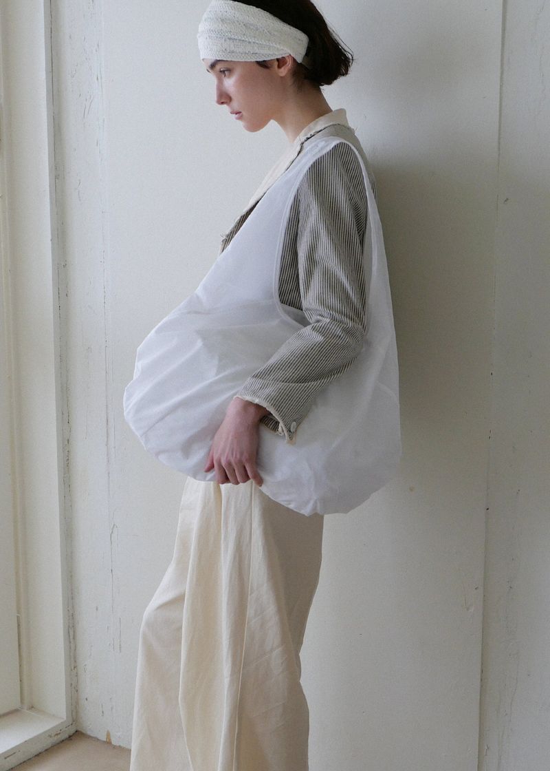 Airy Folding Hobo Bag_White